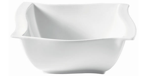 SALATSCHÜSSEL  Swing  - Weiß, Basics, Keramik (23/23/9cm) - Novel