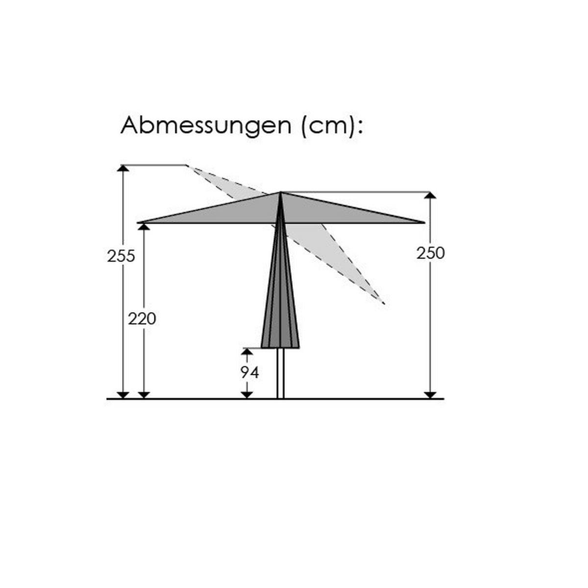 SONNENSCHIRM 270 cm Anthrazit  - Anthrazit, Basics, Textil/Metall (150/250/270cm) - Schneider
