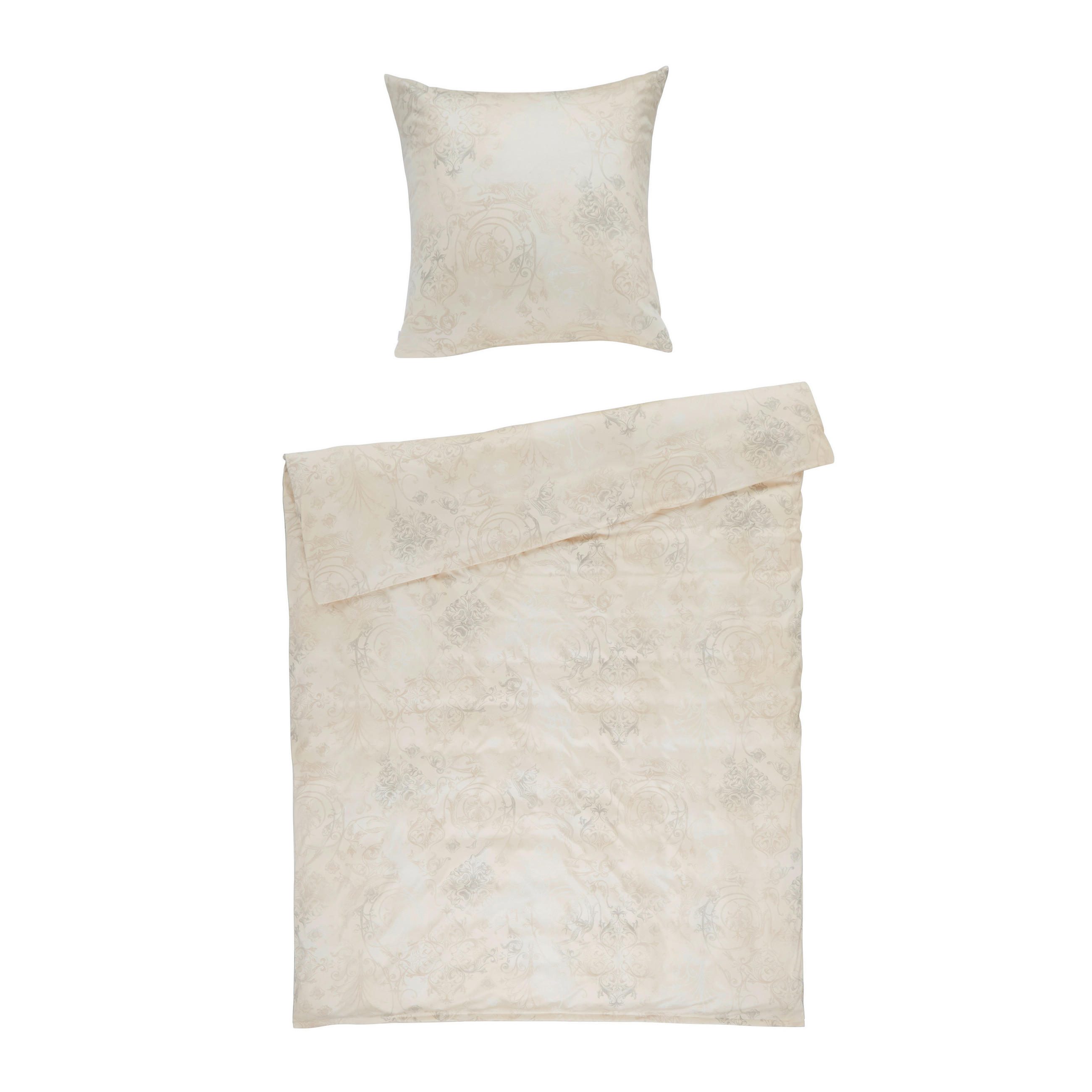 BETTWÄSCHE 2-teilig Gregorio Jersey 155/220 cm  - Sandfarben, KONVENTIONELL, Textil (155/220cm) - Estella
