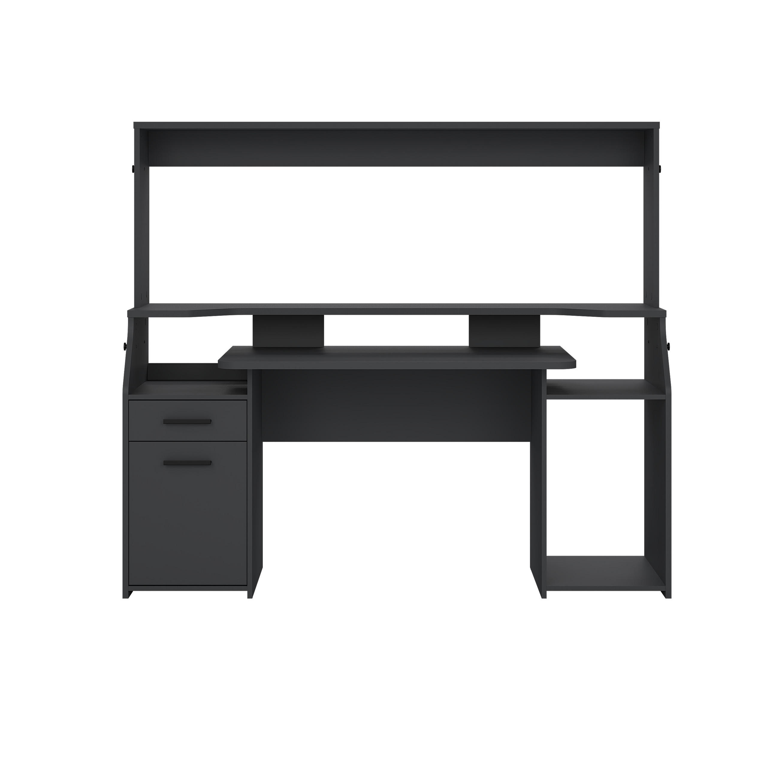 SKRIVBORD  i svart  - svart, Design, trämaterial (171/149,6/62,2cm) - Best Price