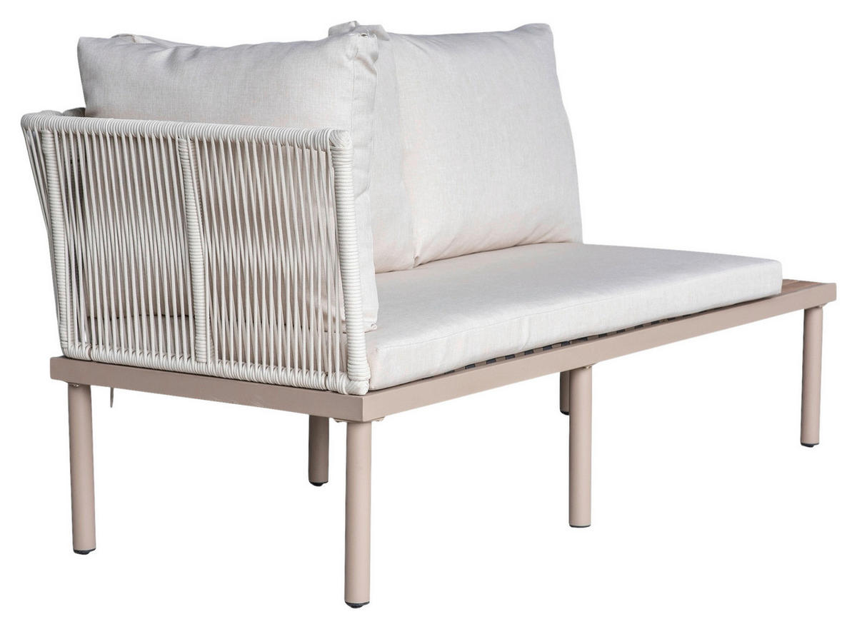 LOUNGEGARNITUR  215/170 cm  Akazie massiv Eisen  - Creme/Akaziefarben, MODERN, Holz/Textil (215/170cm) - Ambia Garden
