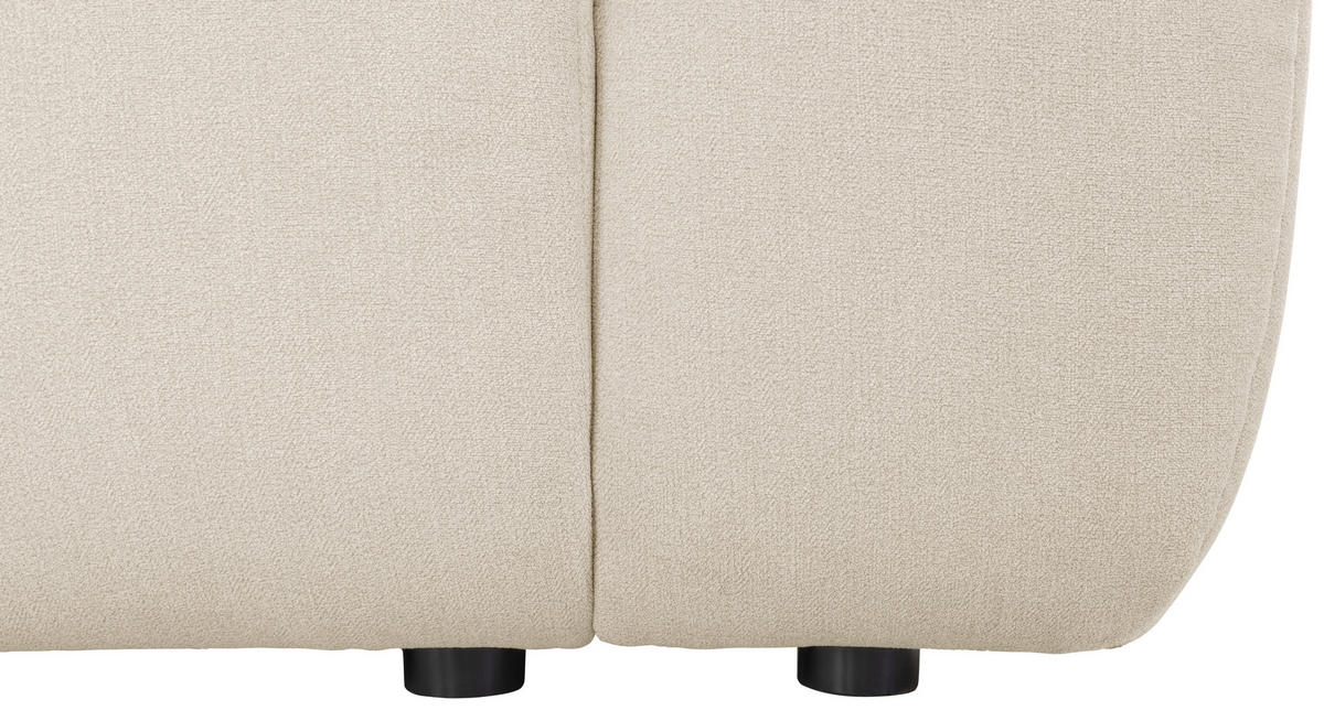 ECKSOFA in Velours Beige  168/298 cm  - Beige/Schwarz, KONVENTIONELL, Kunststoff/Textil (168/298cm) - Carryhome
