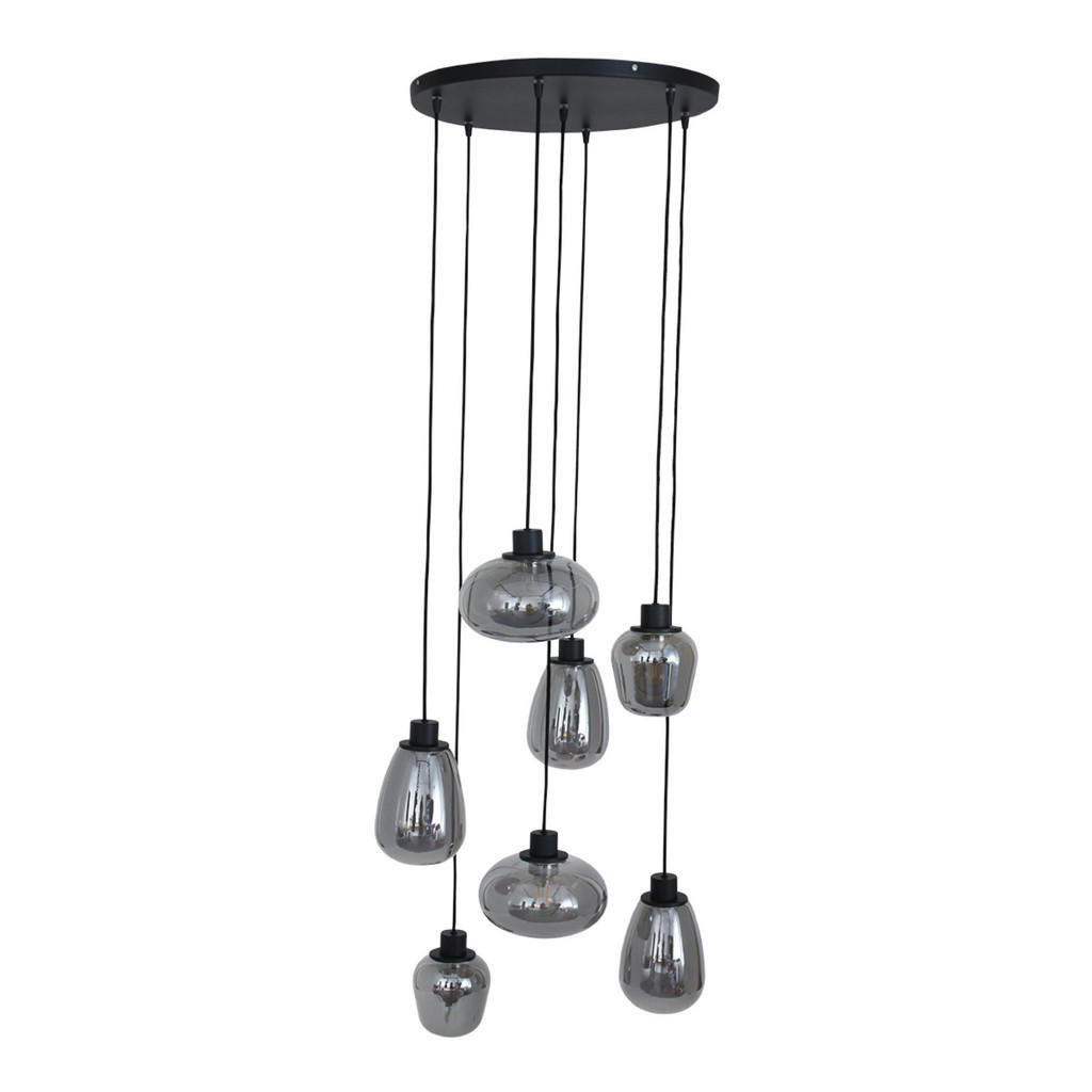 Thumbnail - Xxxl Pendelleuchte, Schwarz, Metall, Glas, 50x60-350x50 cm, höhenverstellbar, Lampen & Leuchten, Innenbeleuchtung, Hänge...
