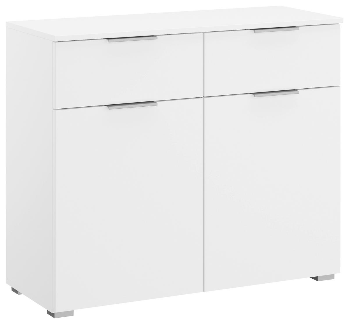 KOMMODE Rauch ALABAMA  in 80/81/42 cm  - Alufarben/Weiß, MODERN, Holzwerkstoff (80/81/42cm) - Rauch Möbel