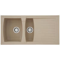 SPÜLE 1712BOSTON100X50B  - Beige, Trend, Glas/Kunststoff (100/20/50cm) - Respekta