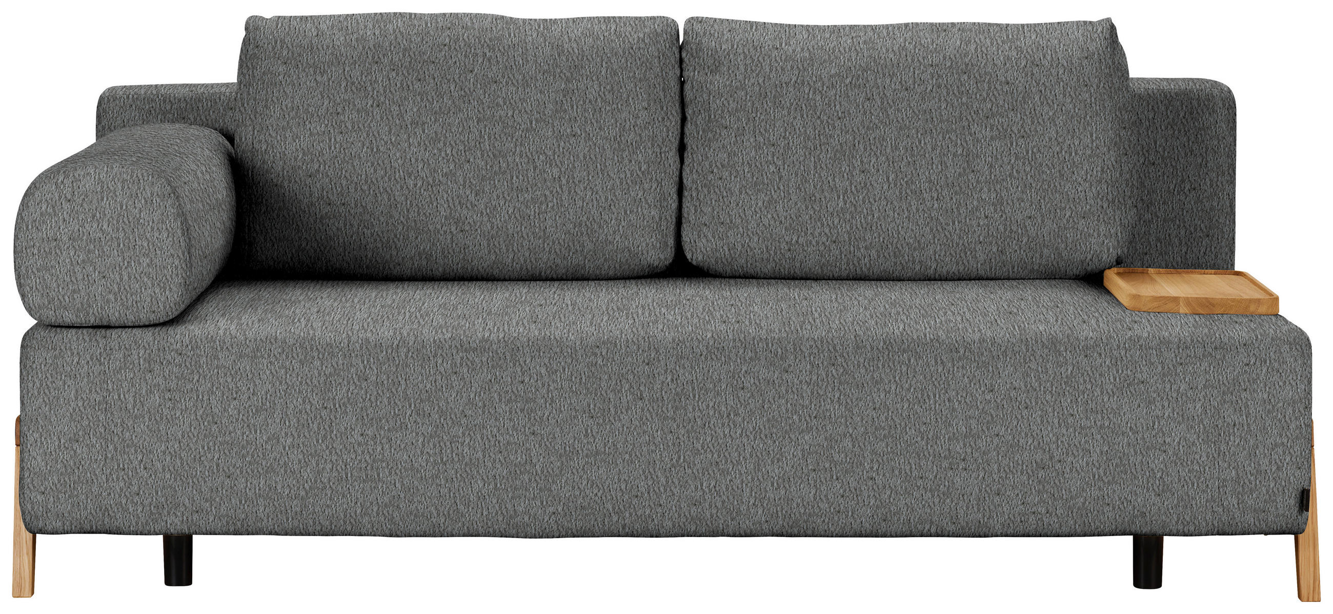 SCHLAFSOFA Teddystoff Grau  - Naturfarben/Grau, Design, Holz/Textil (211/88/102cm) - Niels Andersson