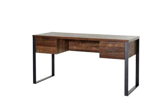 SCHREIBTISCH 152,4/60/76,2 cm in Eichefarben - Eichefarben/Anthrazit, LIFESTYLE, Holzwerkstoff/Metall (152,4/60/76,2cm)