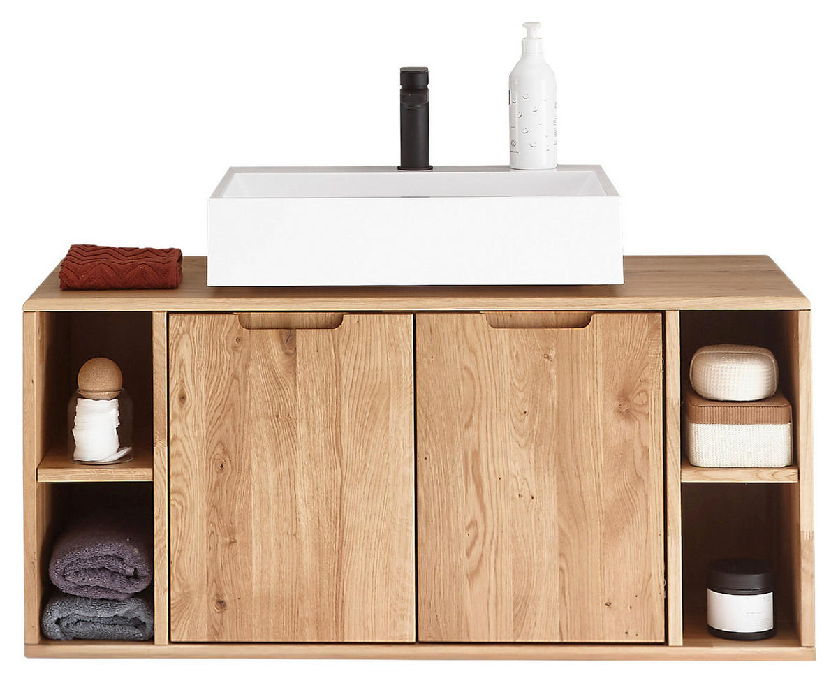 WASCHBECKENUNTERSCHRANK 105/48/40 cm  - Wildeiche, Basics, Holz (105/48/40cm) - Linea Natura