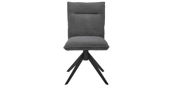 STUHL - Anthrazit/Schwarz, Design, Textil/Metall (47/87/62cm) - Johann Jakob