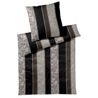 POSTELJNINA 200/200 cm mako saten črna  - črna, Konvencionalno, tekstil (200/200cm) - Joop!