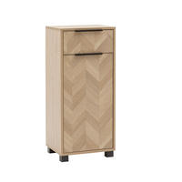 MIDISCHRANK 40,3/90,9/33,05 cm  - Eichefarben/Schwarz, KONVENTIONELL, Holzwerkstoff/Kunststoff (40,3/90,9/33,05cm) - Stylife