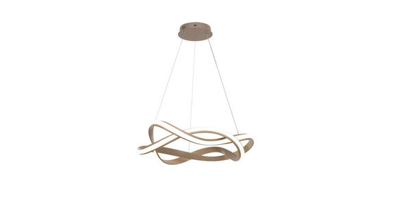 LED-HÄNGELEUCHTE 55/150 cm  - Cappuccino, Design, Kunststoff/Metall (55/150cm) - Novel