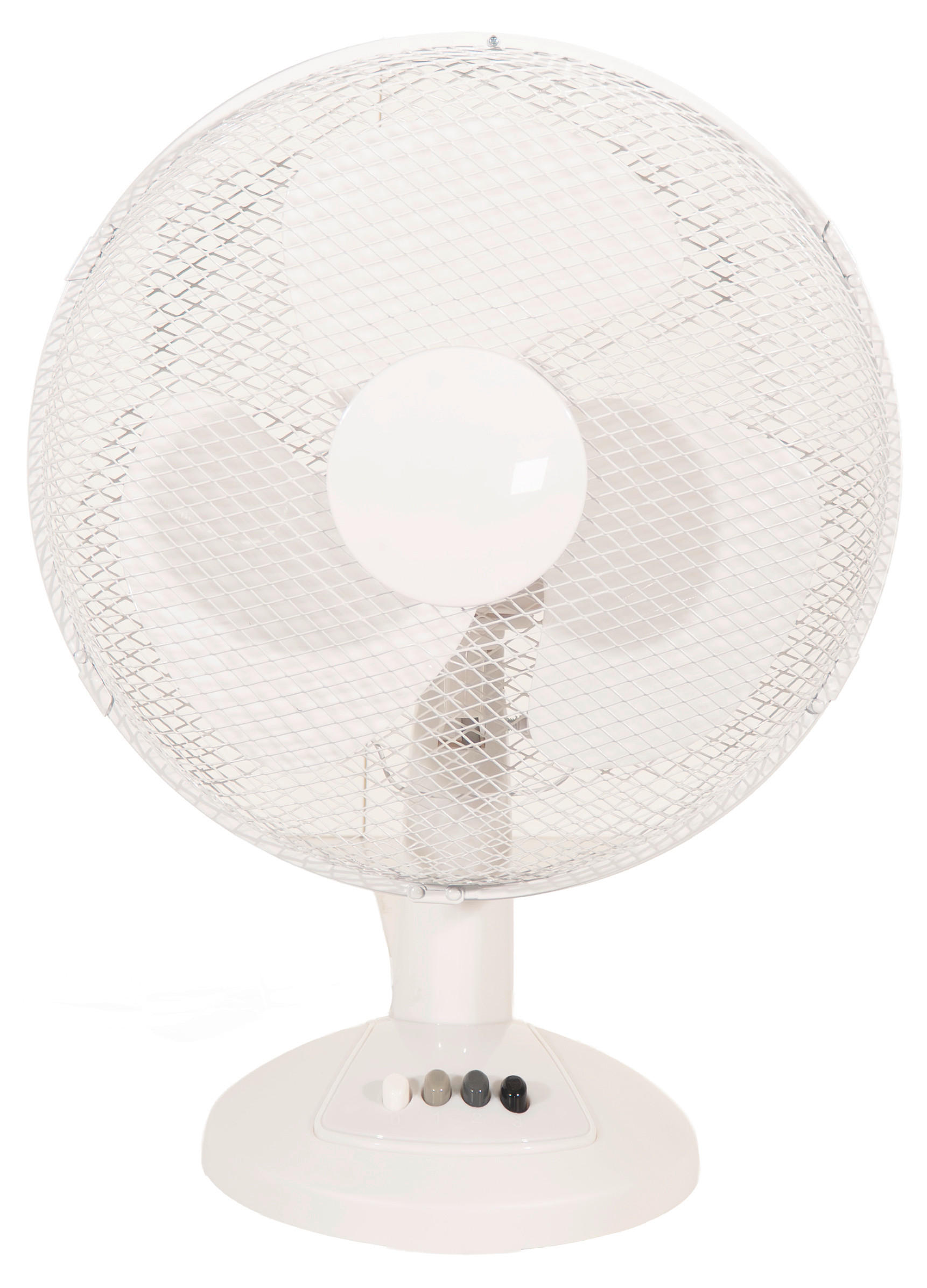 TISCHVENTILATOR - Weiß, Basics, Kunststoff/Metall (34,5/24/47cm) - Globo