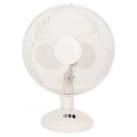 TISCHVENTILATOR - Weiß, Basics, Kunststoff/Metall (34,5/24/47cm) - Globo