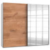 SCHWEBETÜRENSCHRANK in Eichefarben, Weiss  - Chromfarben/Weiss, Modern, Holzwerkstoff (250/216/65cm) - MID.YOU