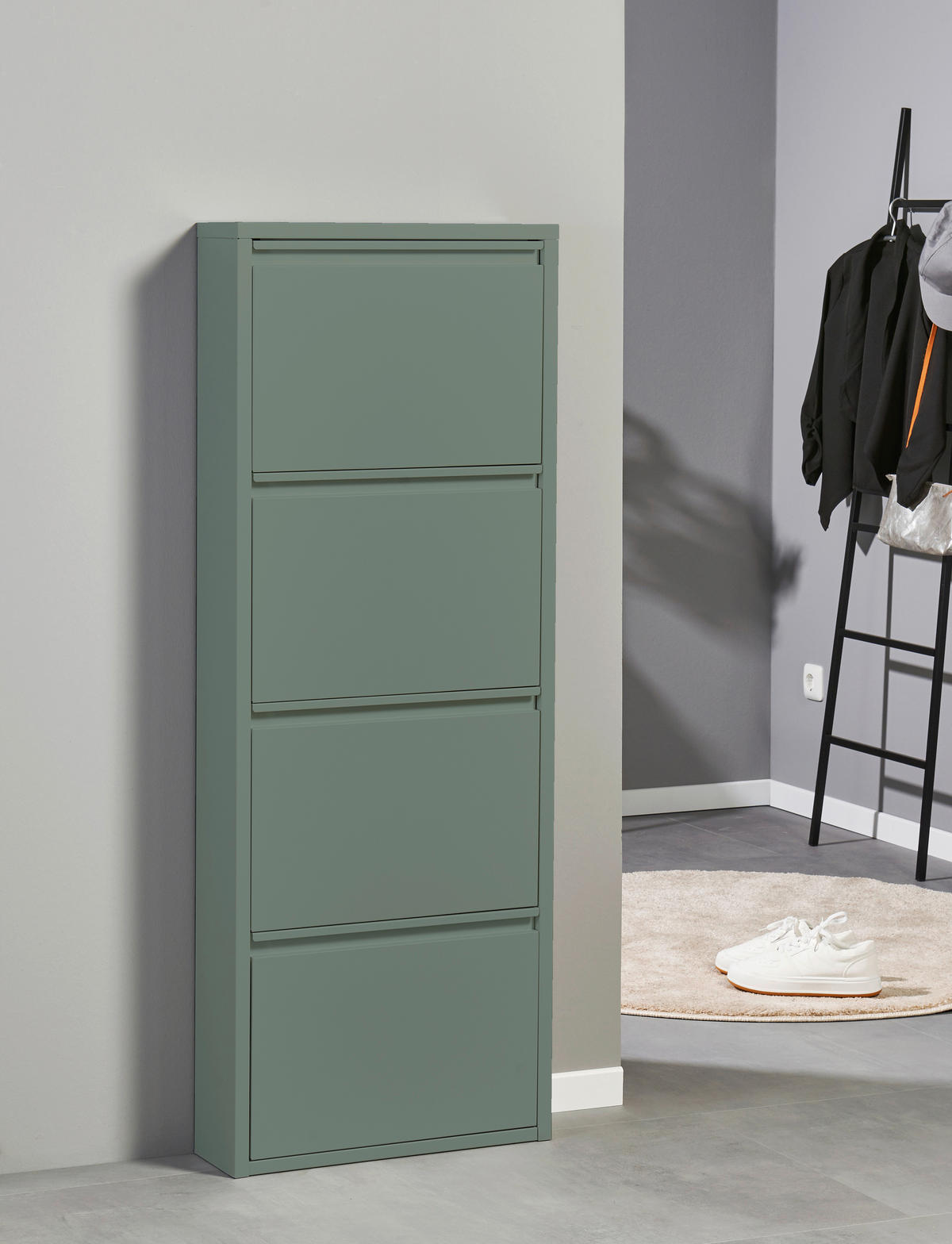 SCHUHKIPPER  in 51/137/16 cm  - Salbeigrün, MODERN, Metall (51/137/16cm) - Boxxx