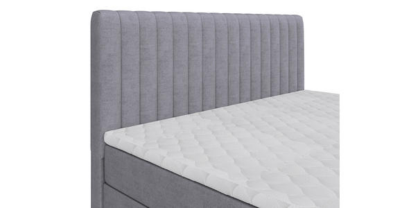 BOXBETT 160/200 cm  in Silberfarben  - Silberfarben/Schwarz, Basics, Kunststoff/Textil (160/200cm) - Carryhome