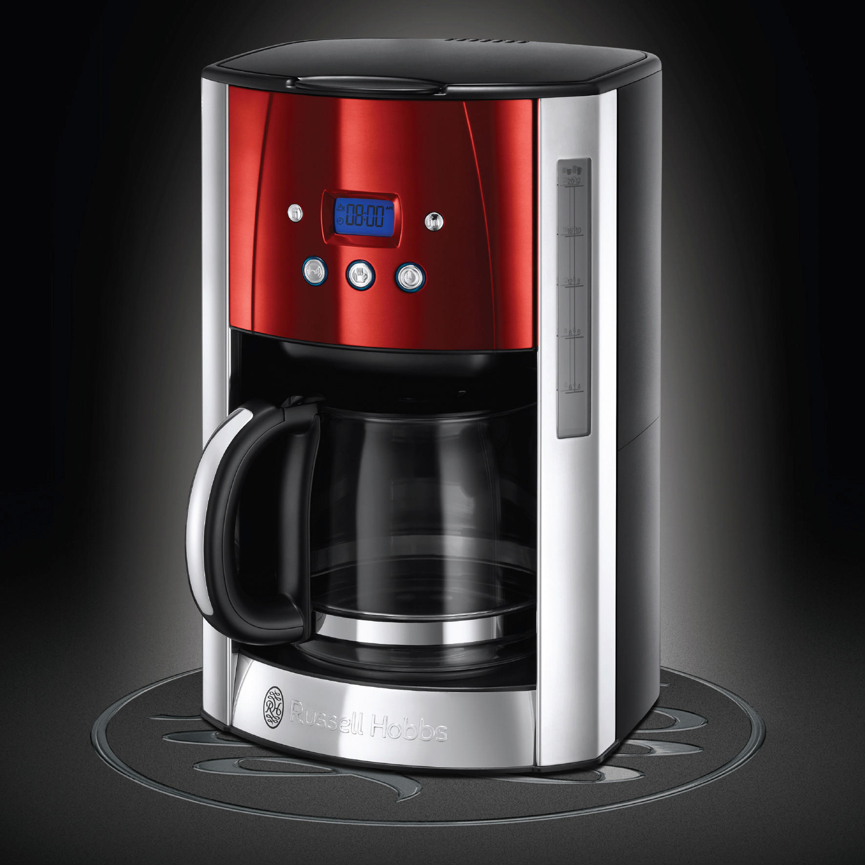 FILTERKAFFEEMASCHINE Kaffeemaschine  - Rot, Basics, Kunststoff (23/34/22cm) - Russell Hobbs