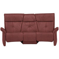 TRAPEZSOFA in Echtleder Rotbraun  - Rotbraun/Naturfarben, KONVENTIONELL, Leder/Holz (208/103/105cm) - Himolla Komfortklass