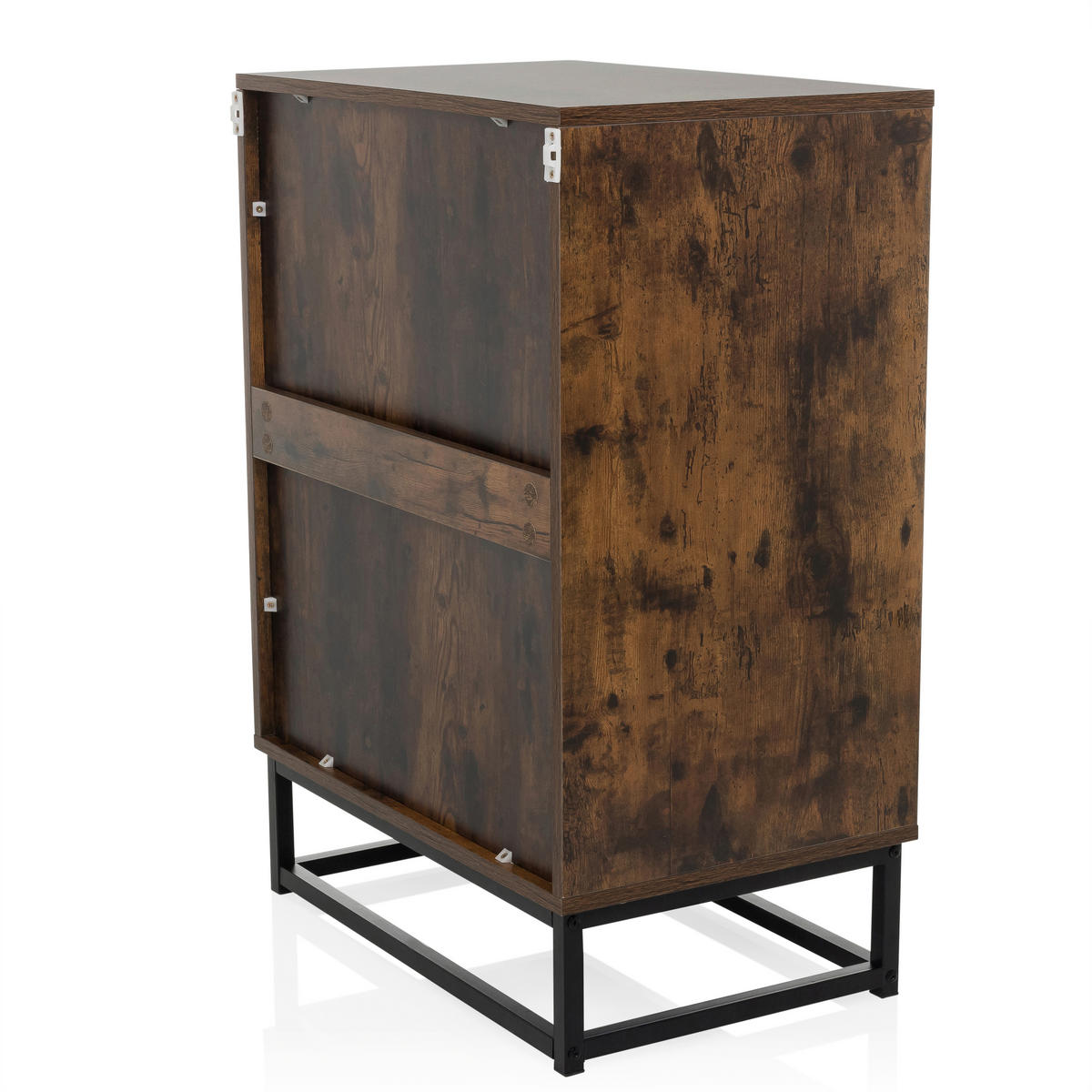 KOMMODE  in 60/83,5/38,5 cm  - Schwarz/Braun, MODERN, Holzwerkstoff/Metall (60/83,5/38,5cm) - MID.YOU