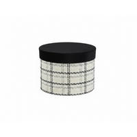 AUFBEWAHRUNGSBOX  - Schwarz/Weiß, LIFESTYLE, Naturmaterialien (21.5/14cm)