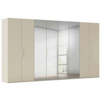 DREHTÜRENSCHRANK 400/235/61 cm,  in Champagner, 8-türig  - Champagner, Basics, Glas/Holzwerkstoff (400/235/61cm) - Novel