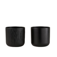 ÜBERTOPF Schwarz  - Schwarz, Basics, Keramik (20,5/20,5/20cm)