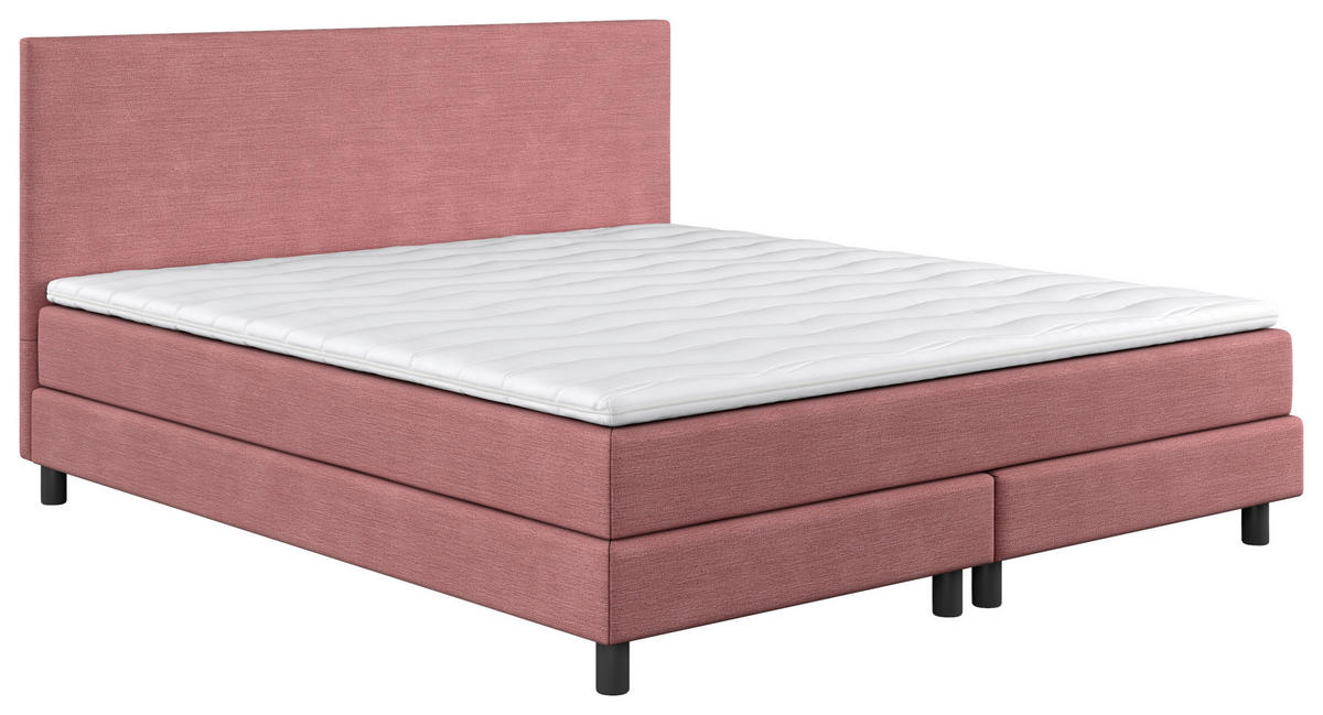 BOXBETT 140/200 cm  in Rosa  - Schwarz/Rosa, Modern, Holz/Holzwerkstoff (140/200cm) - MID.YOU