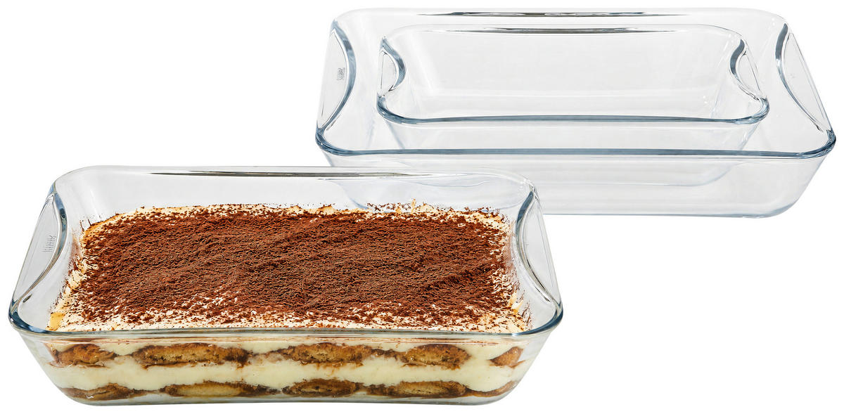 AUFLAUFFORMENSET Glas 3-teilig  - Transparent, Basics, Glas - Homeware Profession.