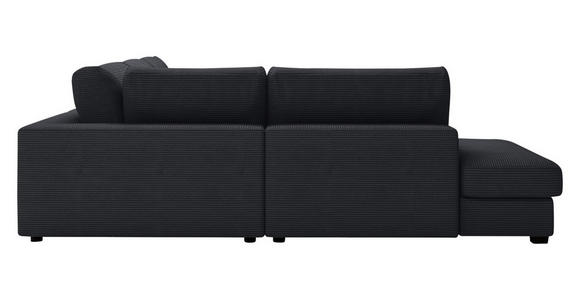 ECKSOFA in Cord Schwarz  - Schwarz, KONVENTIONELL, Kunststoff/Textil (250/314cm) - Carryhome