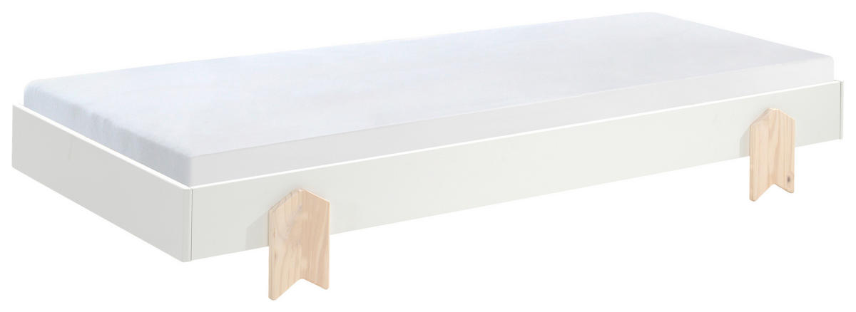 POSTEĽ PRE DETI A MLÁDEŽ, 90/200 cm biela - biela, Modern, drevo/kompozitné drevo (90/200cm) - MID.YOU