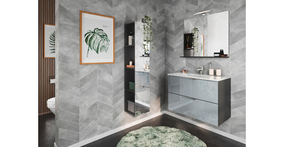 BADEZIMMERSPIEGEL 76/75/15 cm - Graphitfarben, MODERN, Glas/Holzwerkstoff (76/75/15cm) - Xora