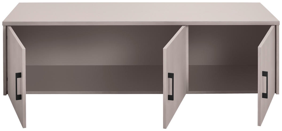 SZEKRÉNYRÁTÉT  - kasmírszínű/fekete, Basics, faalapú anyag/fém (157/43/54cm) - Xora