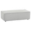 HOCKER Echtleder Grau  - Schwarz/Grau, MODERN, Leder/Kunststoff (120/39/60cm) - Chilliano