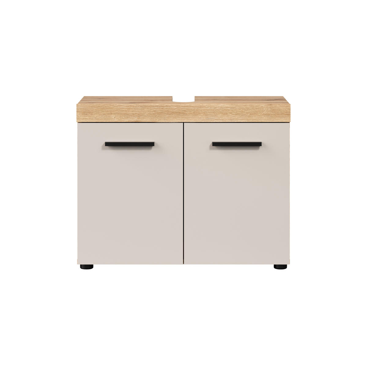 SKŘÍŇKA POD UMYVADLO, kašmírová, barvy dubu, 72/56/34 cm - černá/barvy dubu, Trend, kompozitní dřevo/plast (72/56/34cm) - MID.YOU