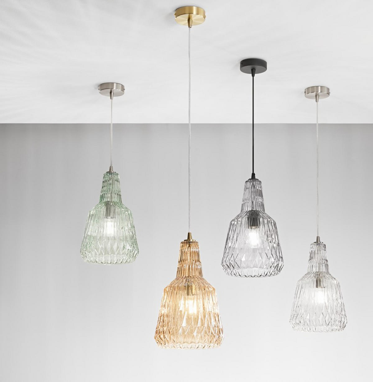 HÄNGELEUCHTE 23/150 cm  - Goldfarben/Bernsteinfarben, Trend, Glas/Metall (23/150cm)