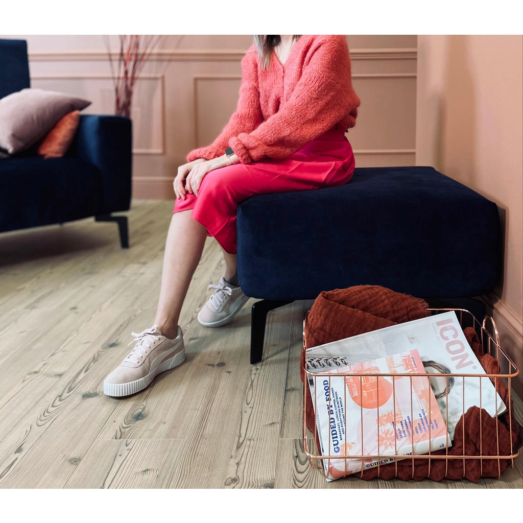 Thumbnail - Sensoo Hocker Cosy, Natur, Textil, 70x70x46 cm, Stoffauswahl, Wohnzimmer, Hocker, Sitzhocker