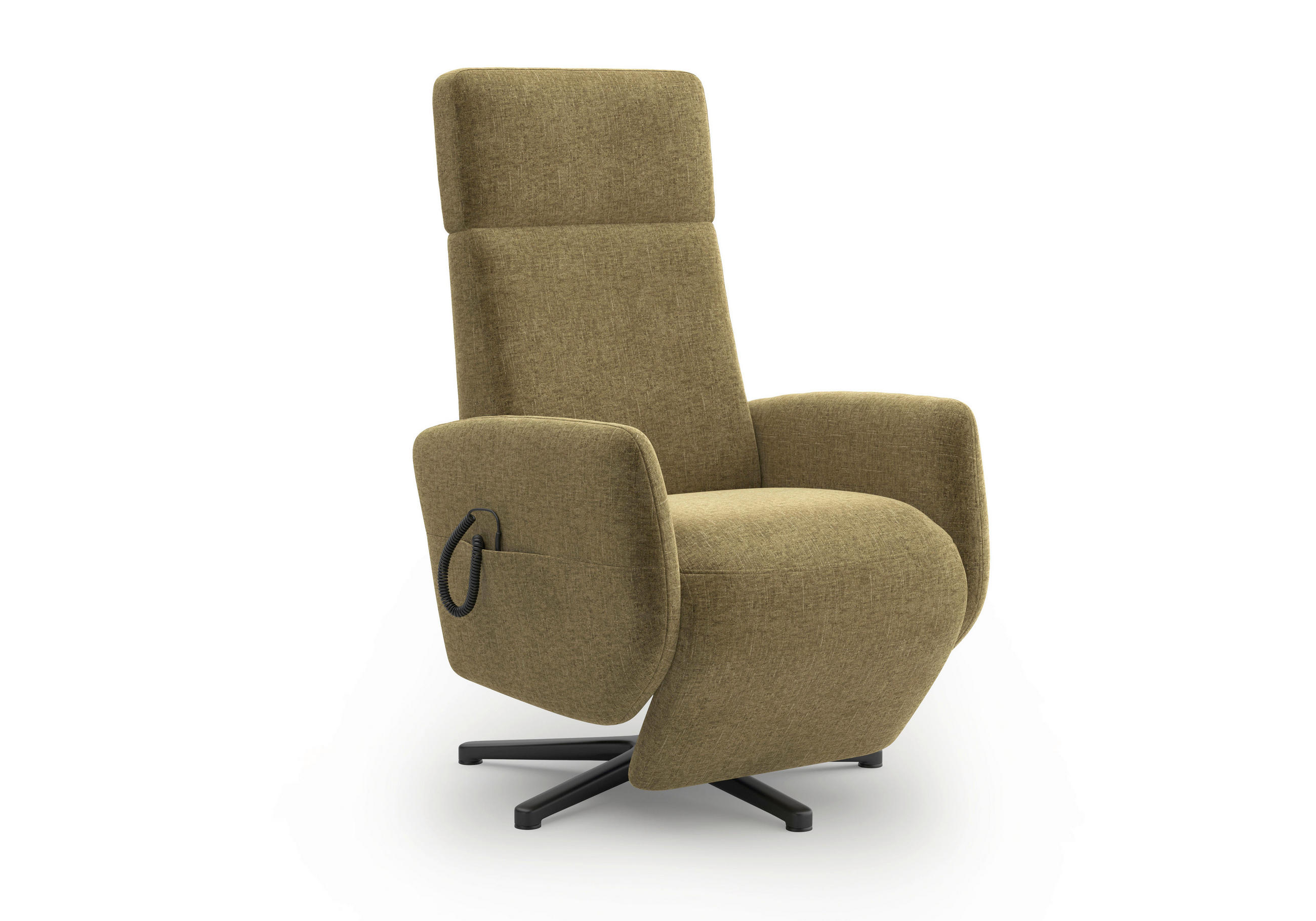 RELAXSESSEL in Textil Olivgrün  - Schwarz/Olivgrün, KONVENTIONELL, Textil/Metall (71/110/82cm) - Sit & More