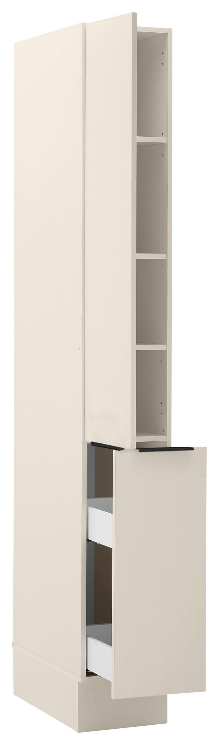 GESCHIRRSCHRANK 30/211/57 cm  in Kaschmir  - Kaschmir/Schwarz, Basics, Holzwerkstoff/Metall (30/211/57cm) - Xora