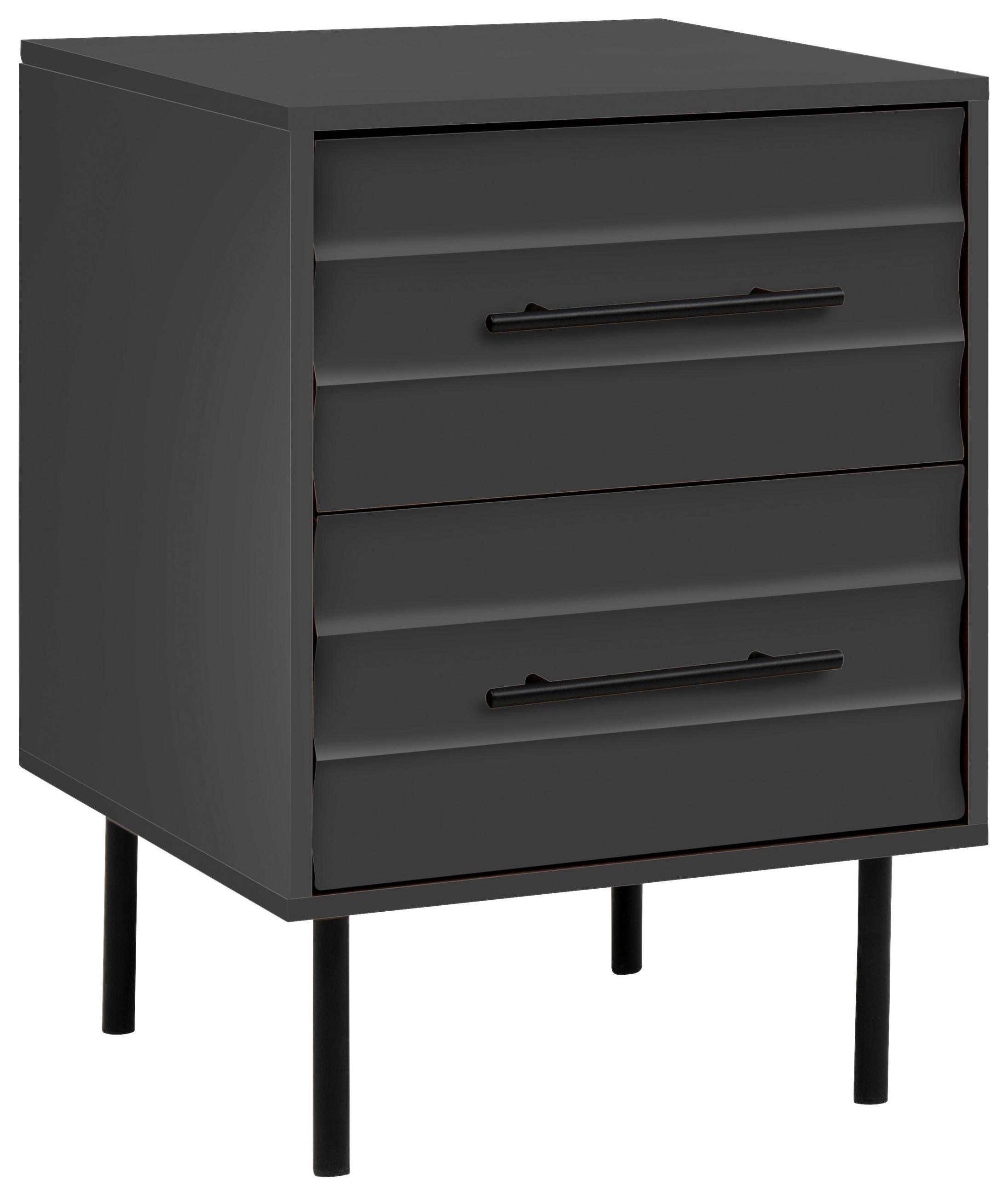 Nachtkästchen Carlton Anthrazit H: 55 Cm