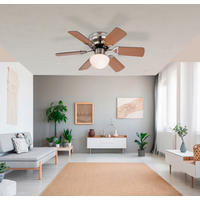 DECKENVENTILATOR - Buchefarben, Basics, Holz/Metall (76/28cm) - Globo