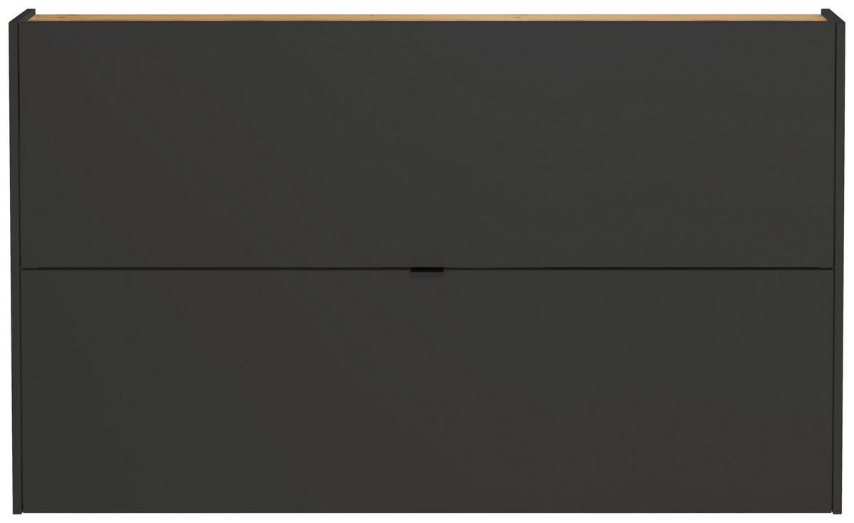 SCHUHKIPPER GW-Ameca  in 140/83/18 cm  - Eichefarben/Schwarz, Design, Holzwerkstoff/Metall (140/83/18cm)