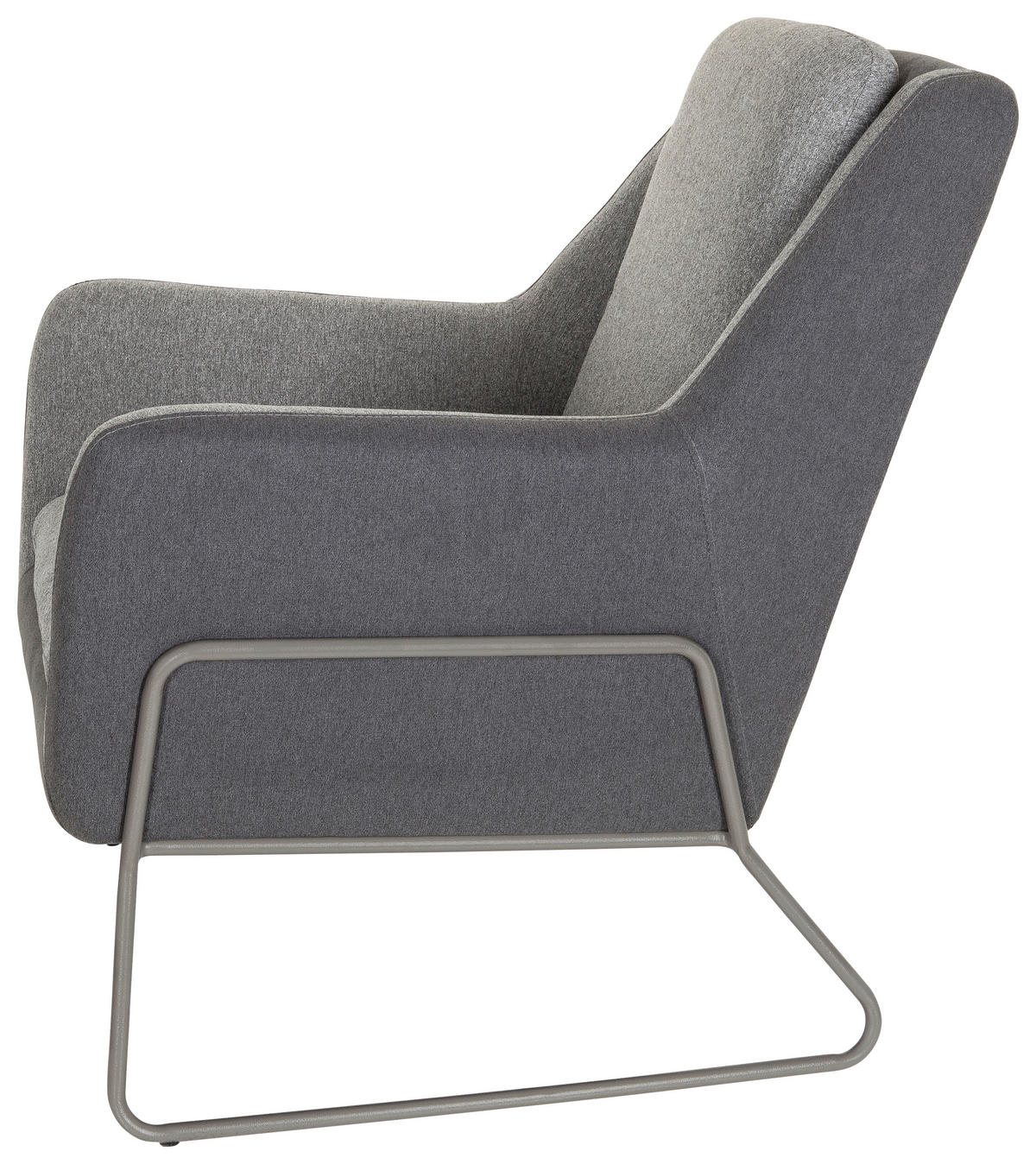 SESSEL in Flachgewebe Hellgrau, Dunkelgrau  - Dunkelgrau/Hellgrau, MODERN, Textil/Metall (74/97/84cm) - MID.YOU