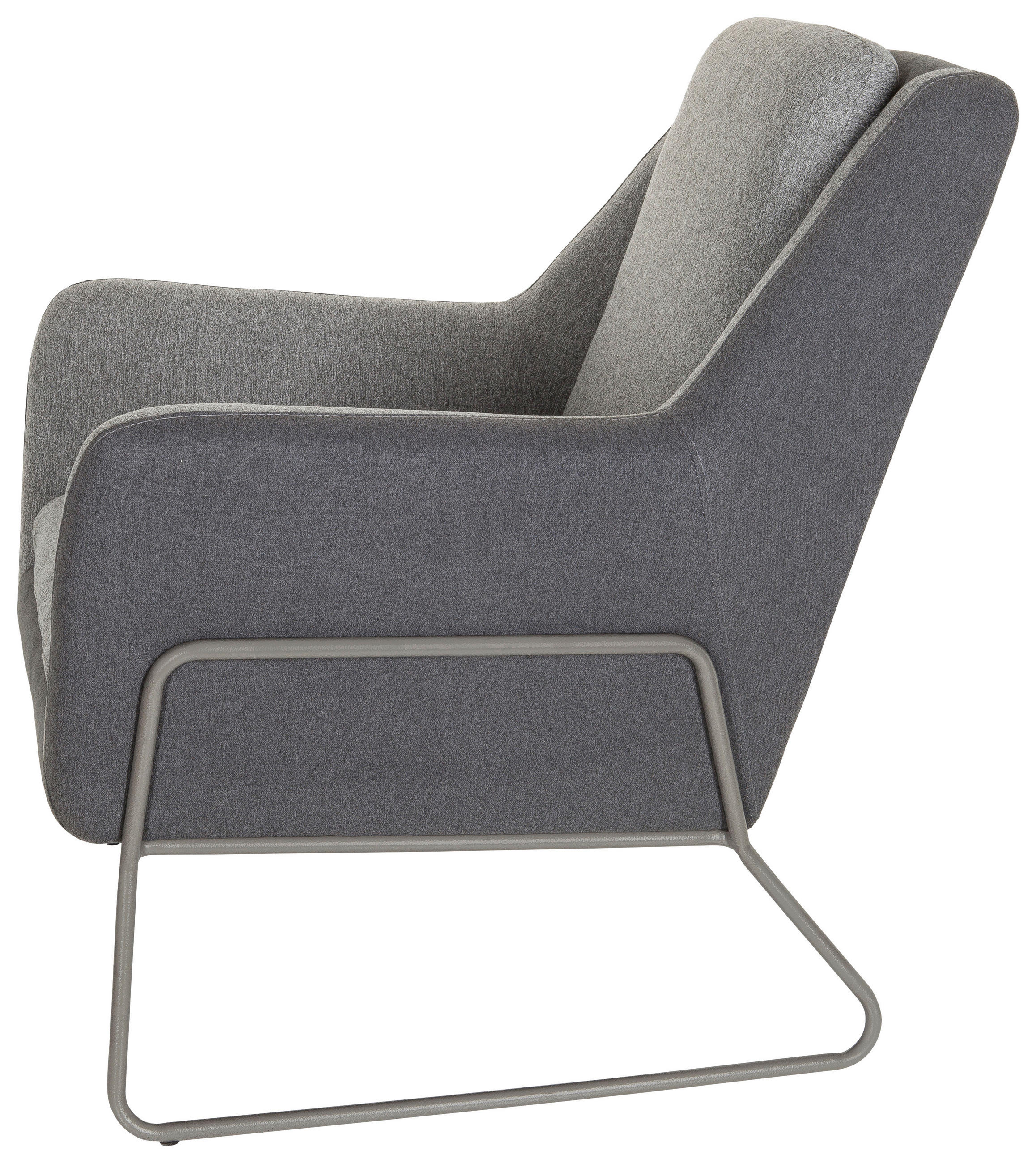 Thumbnail - Mid.you Sessel, Hellgrau, Dunkelgrau, Textil, 74x97x84 cm, Wohnzimmer, Sessel, Polstersessel