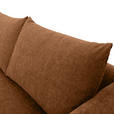 ECKSOFA Rostfarben Flachgewebe  - Rostfarben/Buchefarben, KONVENTIONELL, Holz/Textil (144/230cm) - Carryhome