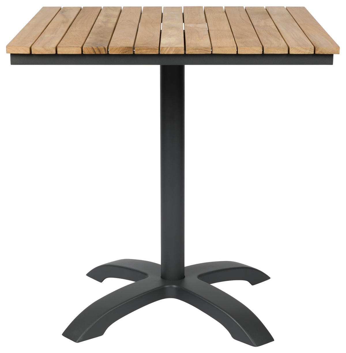 BISTROTISCH in Holz, Metall 70/70/74 cm  - Anthrazit/Naturfarben, Basics, Holz/Metall (70/70/74cm) - Ambia Garden