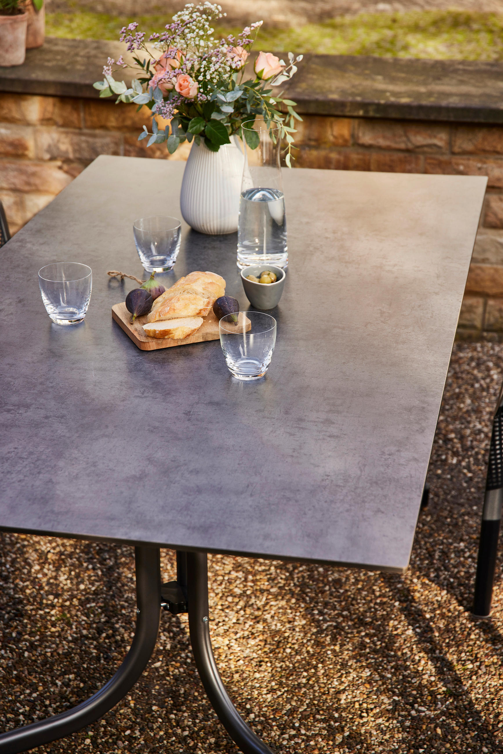 Gartentisch Klappbar Metall /kunststoff/holz L 160 Cm