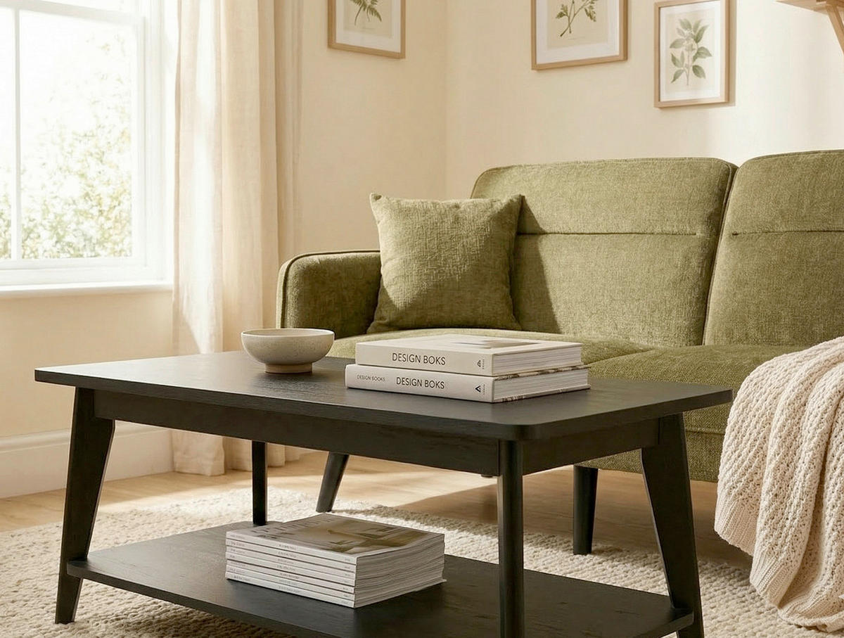 COUCHTISCH in Holzwerkstoff 110/55/39,7 cm  - Eichefarben/Schwarz, MODERN, Holzwerkstoff (110/55/39,7cm) - MID.YOU