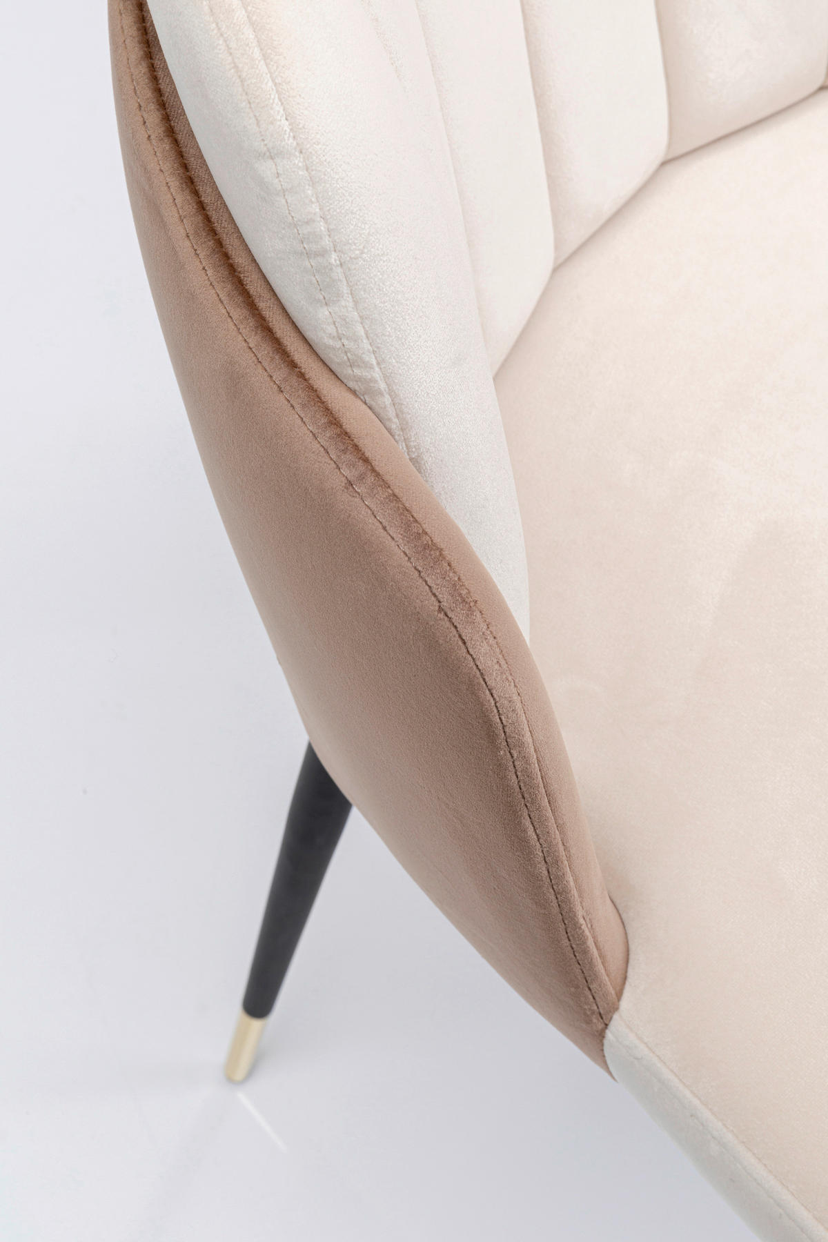 ŽIDLE, černá, barvy zlata, béžová - černá/barvy zlata, Design, kov/textil (52/81/58cm) - Ambia Home