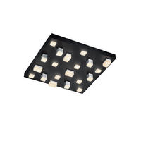 LED-DECKENLEUCHTE CIVETO 45/45/8,5 cm  - Schwarz/Weiß, Design, Kunststoff/Metall (45/45/8,5cm) - Trio Leuchten
